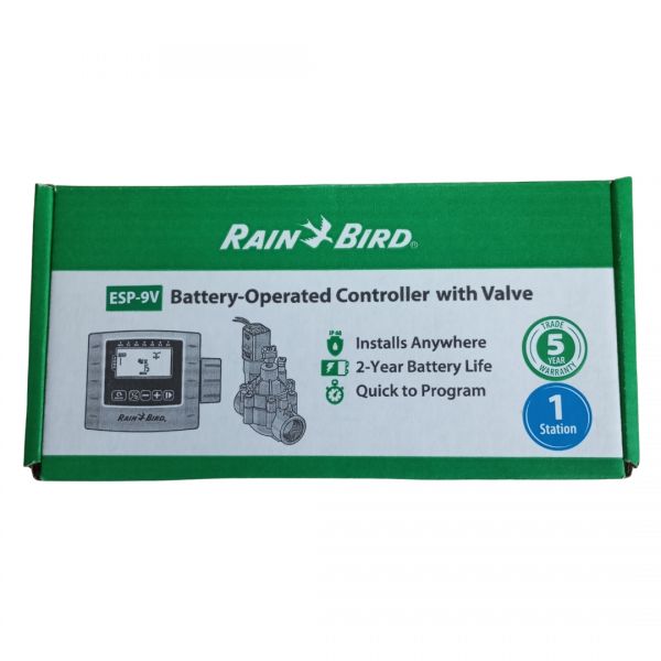 Sterownik bateryjny Rain Bird ESP 9V z zaworem z regulacją przepływu DVF